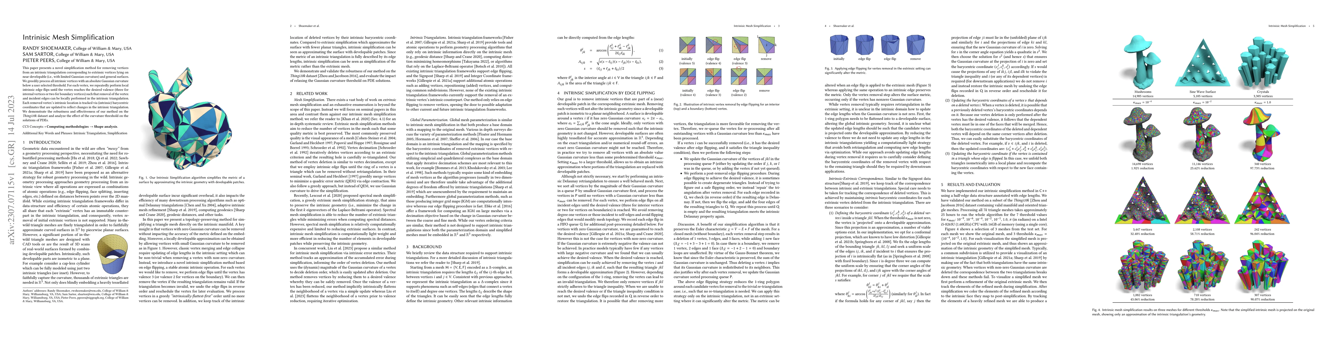 Thumbnail for Intrinsic Mesh Simplification