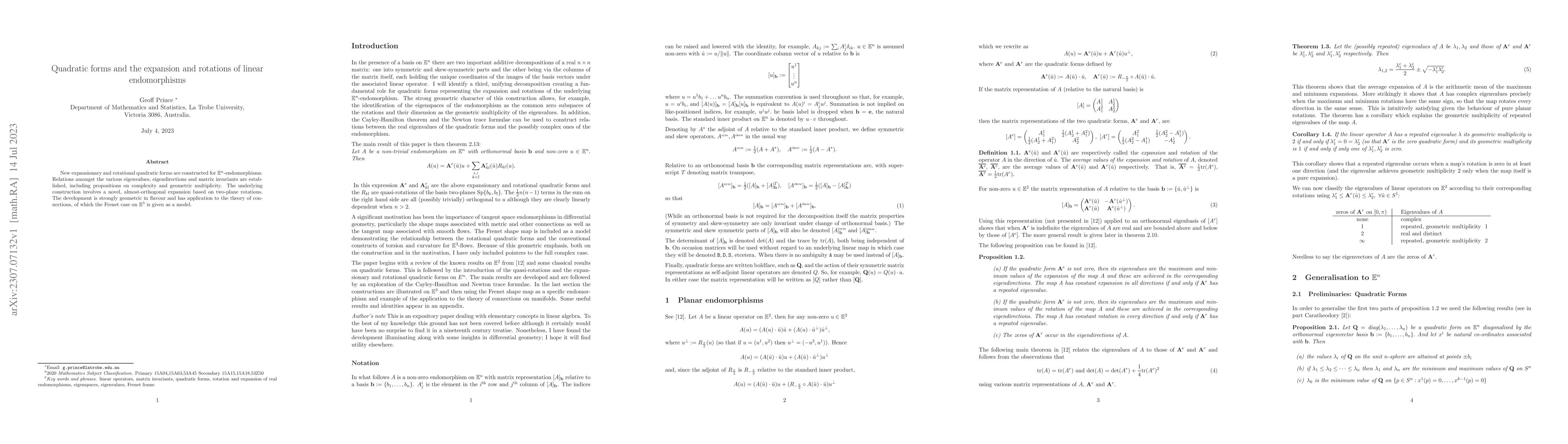 Thumbnail for Quadratic forms and the expansion and rotations of linear endomorphisms