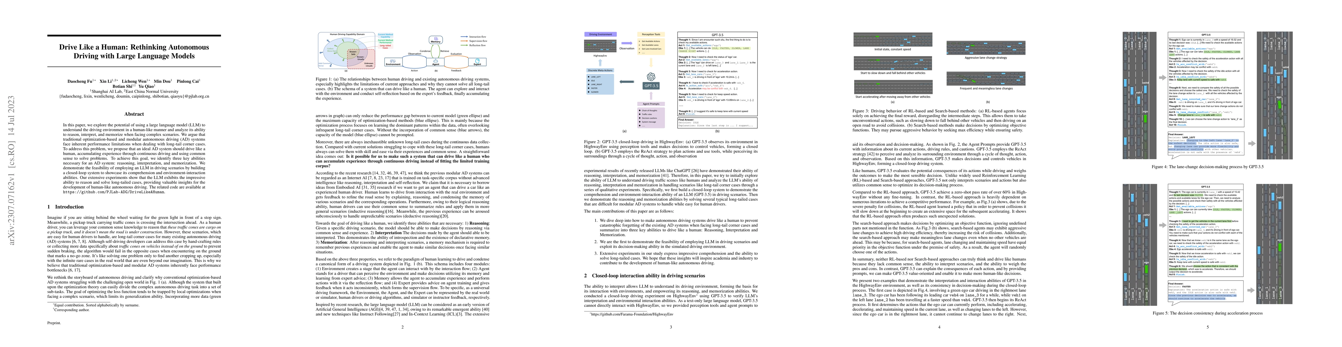Thumbnail for Drive Like a Human: Rethinking Autonomous Driving with Large Language
  Models