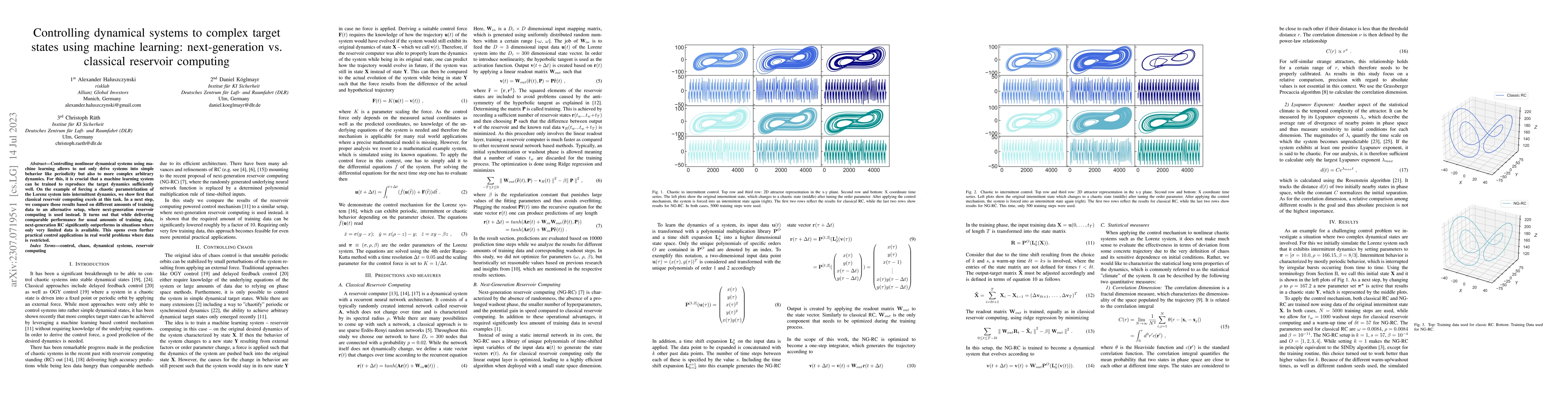 Thumbnail for Controlling dynamical systems to complex target states using machine
  learning: next-generation vs. classical reservoir computing