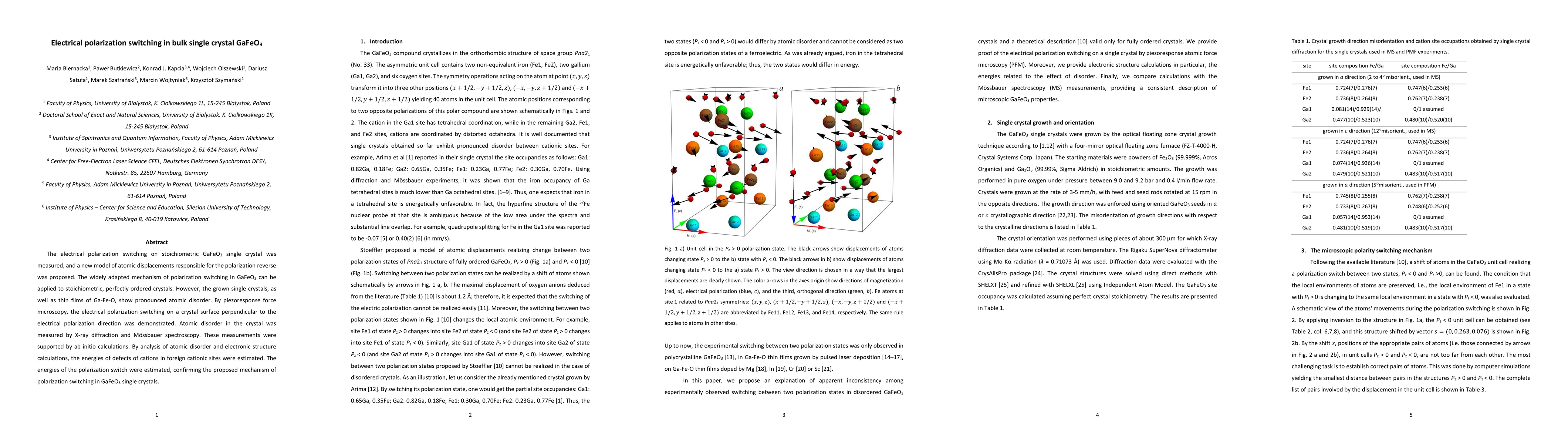 Thumbnail for Electrical polarization switching in bulk single crystal GaFeO$_{3}$