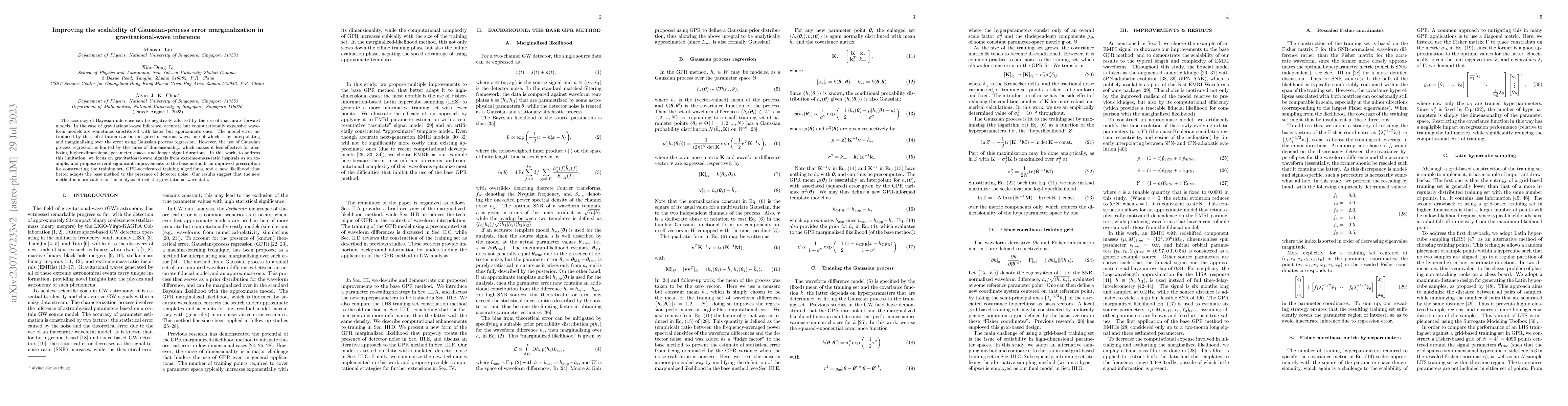 Thumbnail for Improving the scalability of Gaussian-process error marginalization in
  gravitational-wave inference