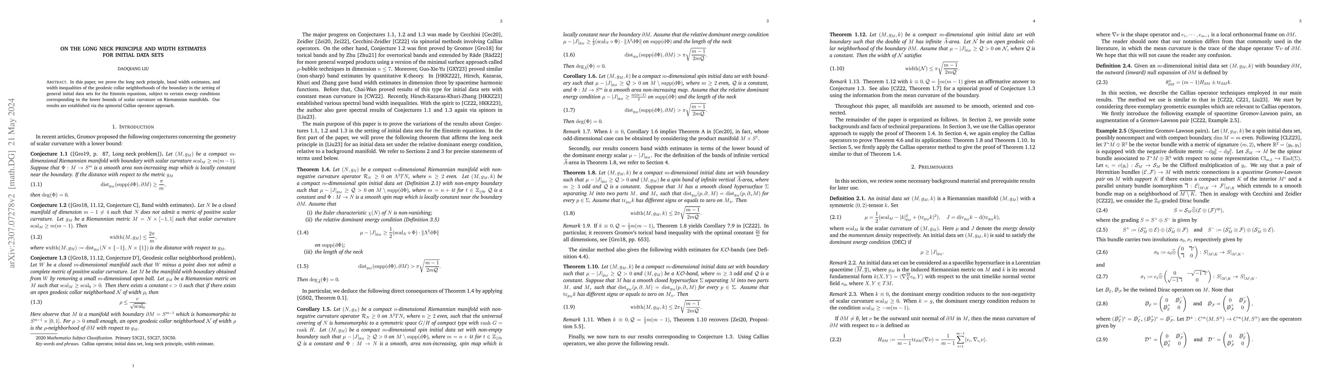 Thumbnail for On the long neck principle and width estimates for initial data sets