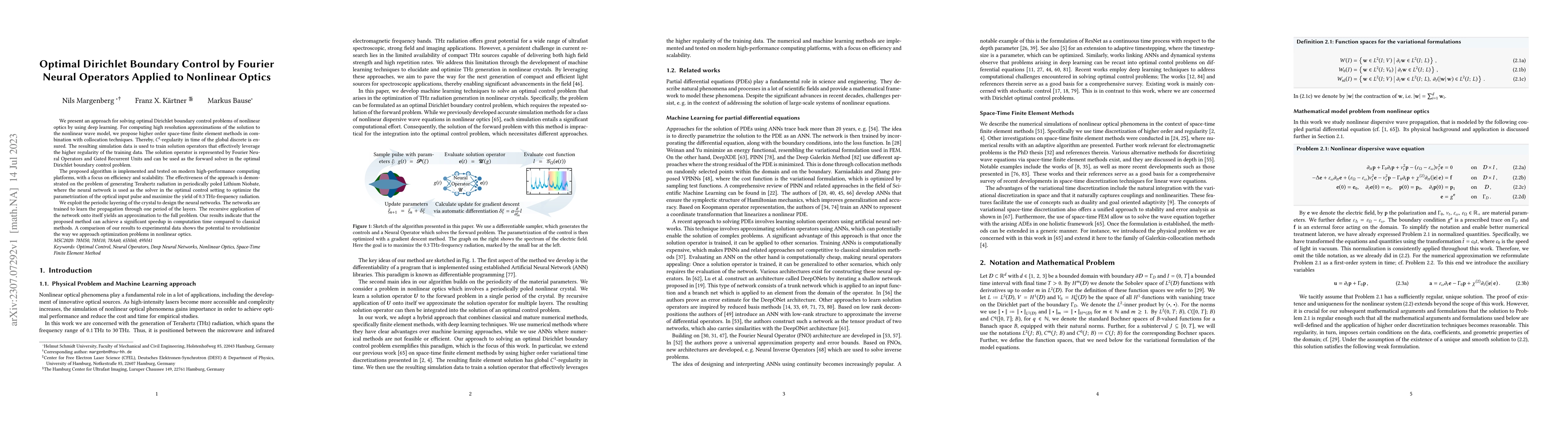 Thumbnail for Optimal Dirichlet Boundary Control by Fourier Neural Operators Applied
  to Nonlinear Optics