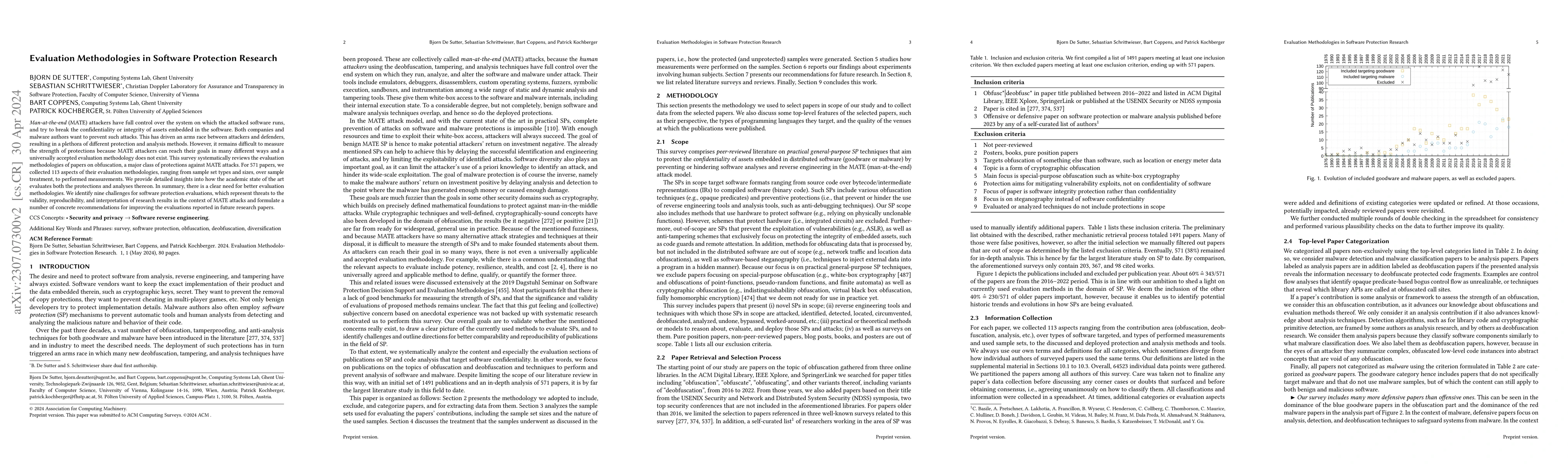 Thumbnail for Evaluation Methodologies in Software Protection Research