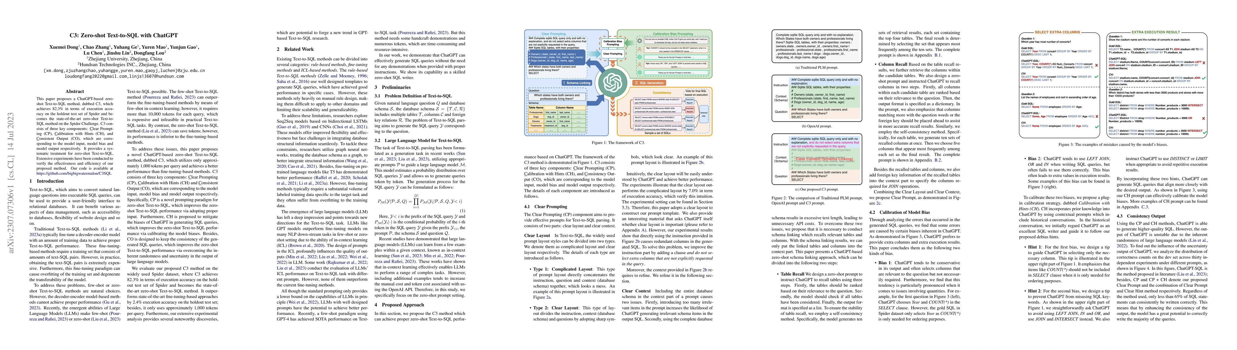 Thumbnail for C3: Zero-shot Text-to-SQL with ChatGPT