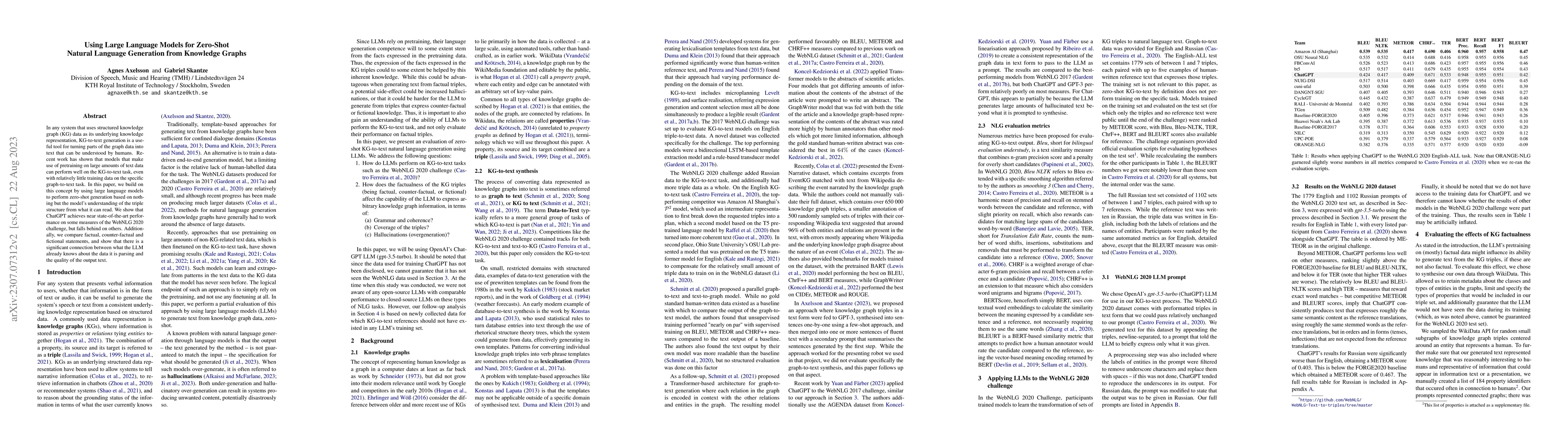 Thumbnail for Using Large Language Models for Zero-Shot Natural Language Generation
  from Knowledge Graphs