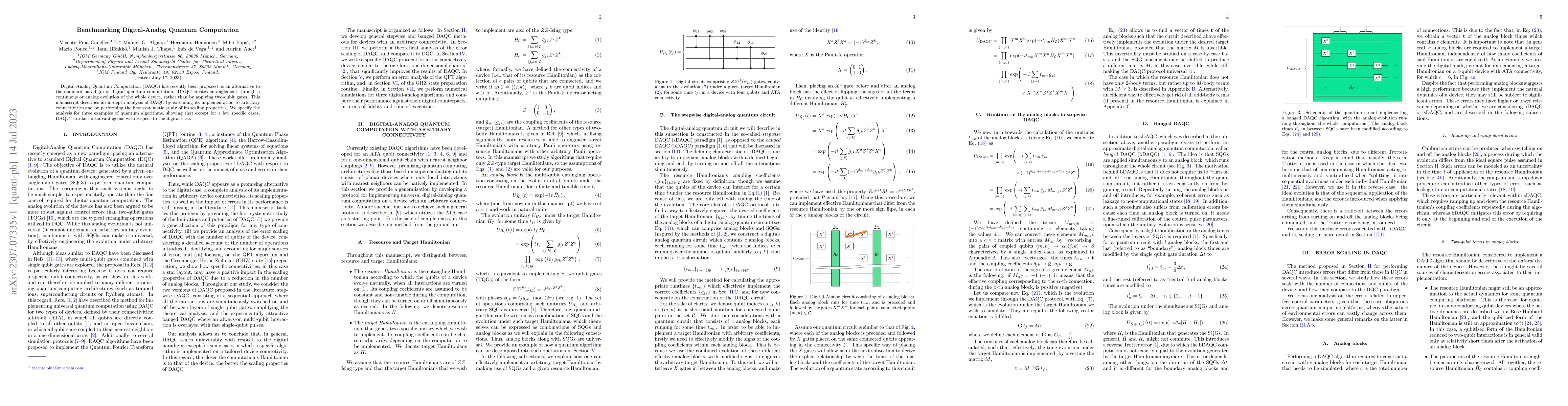 Thumbnail for Benchmarking Digital-Analog Quantum Computation