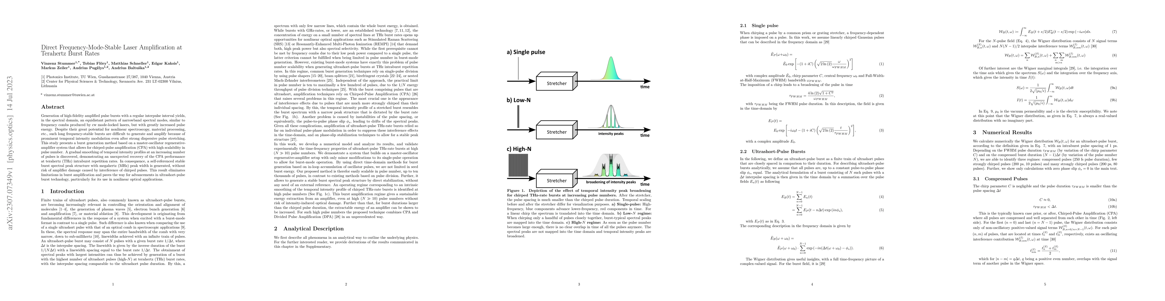 Thumbnail for Direct Frequency-Mode-Stable Laser Amplification at Terahertz Burst
  Rates