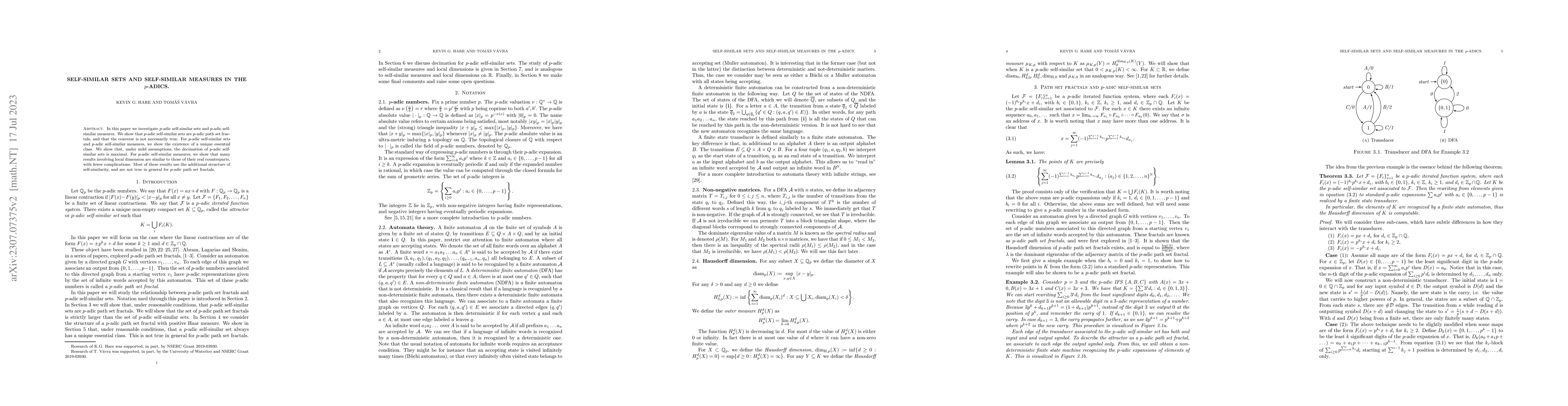 Thumbnail for Self-similar sets and self-similar measures in the $p$-adics