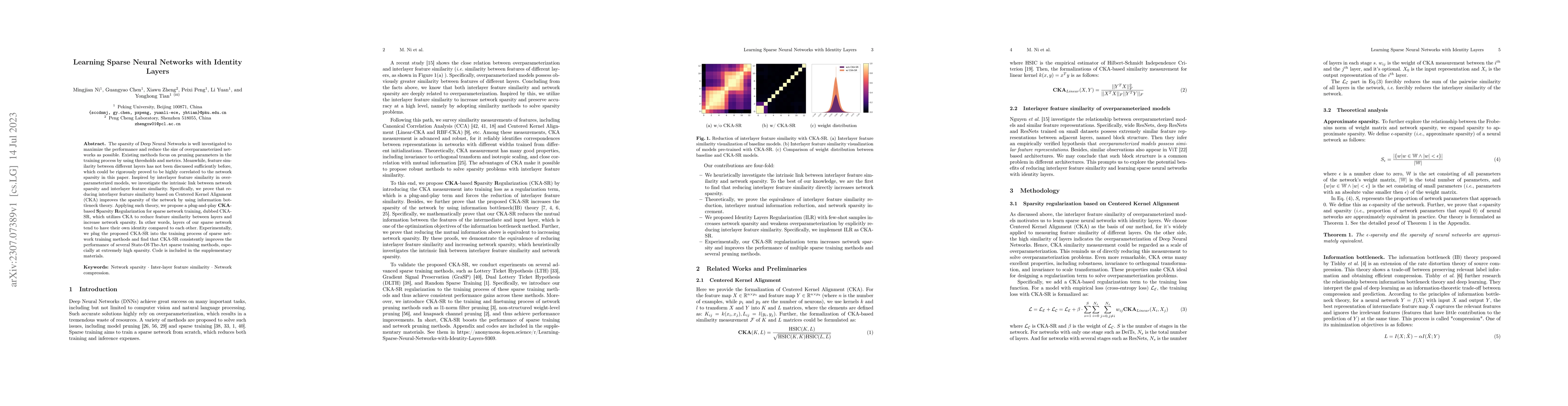 Thumbnail for Learning Sparse Neural Networks with Identity Layers