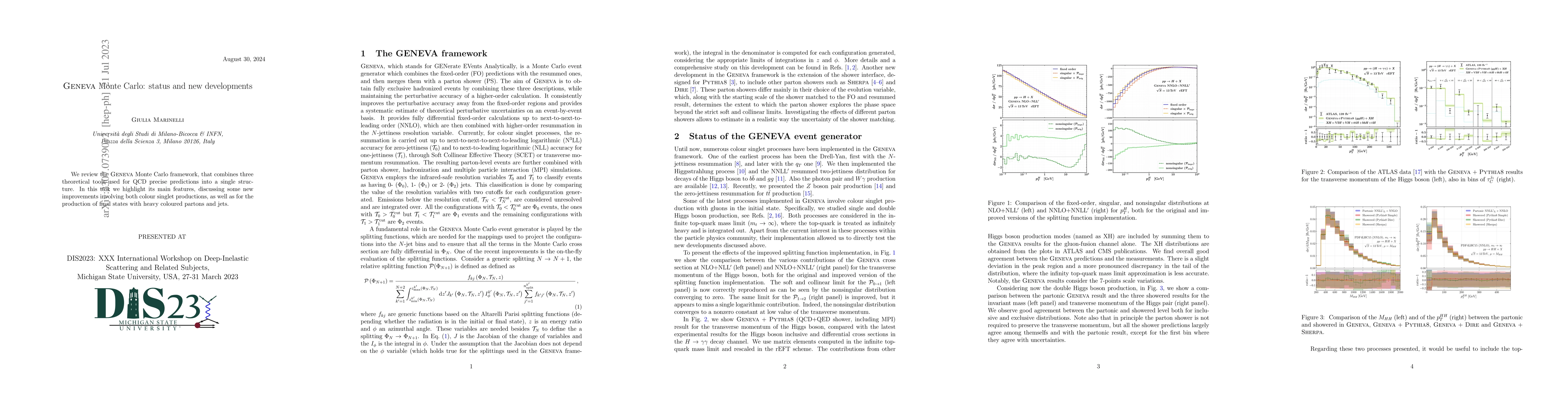 Thumbnail for GENEVA Monte Carlo: status and new developments
