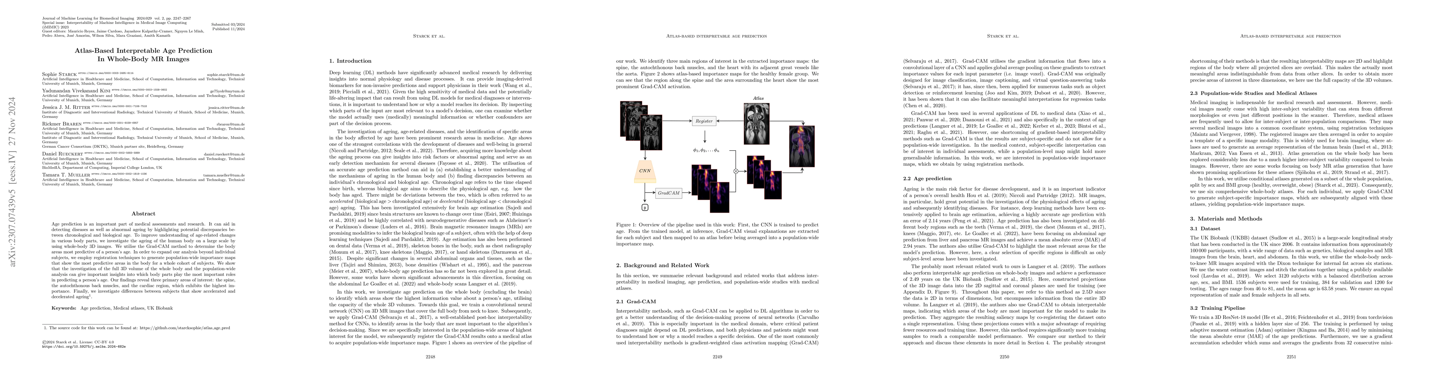 Thumbnail for Atlas-Based Interpretable Age Prediction In Whole-Body MR Images