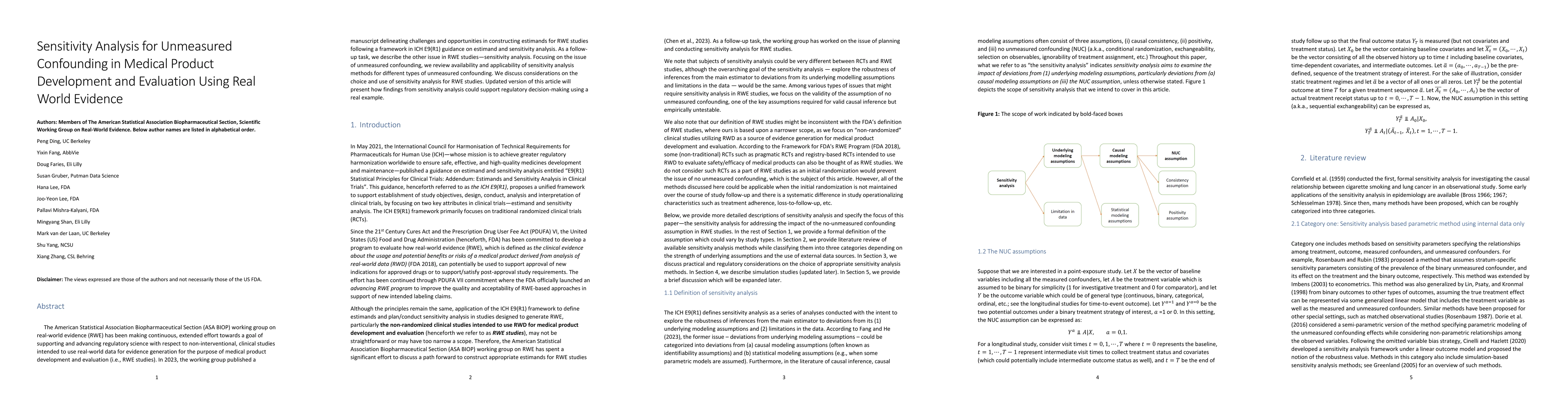 Thumbnail for Sensitivity Analysis for Unmeasured Confounding in Medical Product
  Development and Evaluation Using Real World Evidence