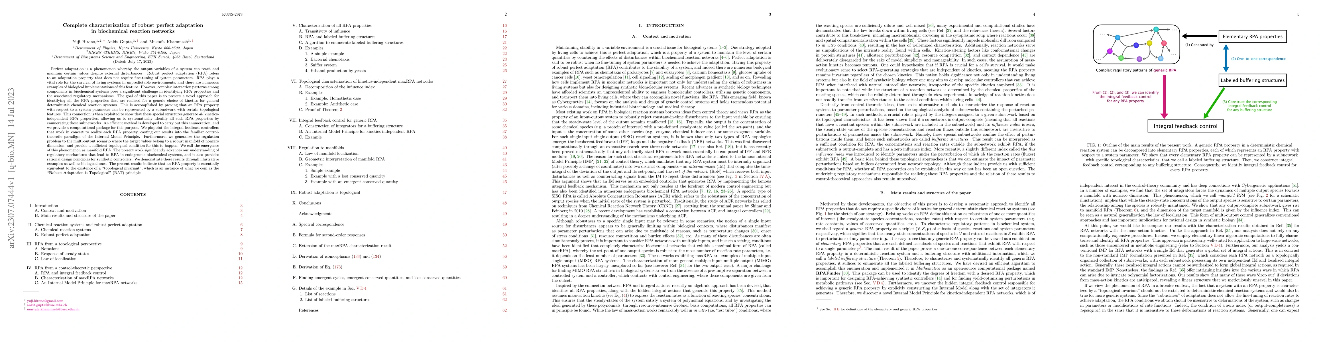 Thumbnail for Complete characterization of robust perfect adaptation in biochemical
  reaction networks