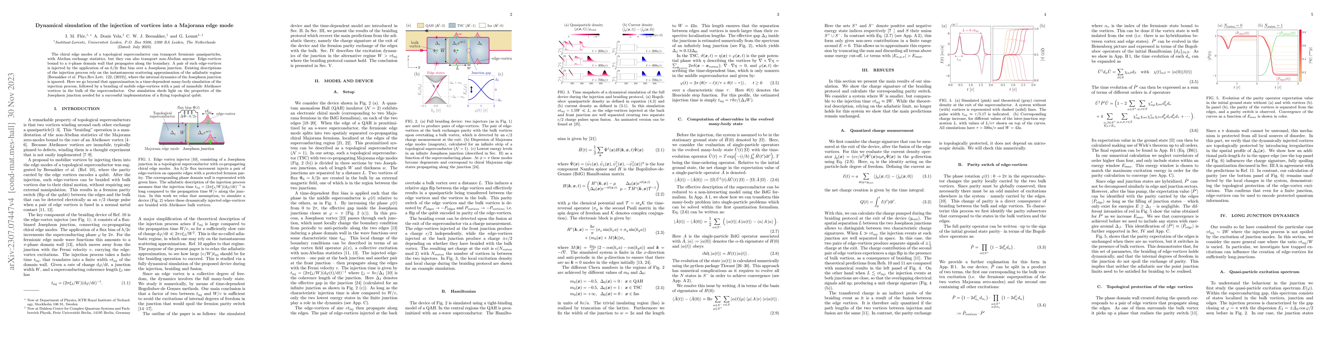 Thumbnail for Dynamical simulation of the injection of vortices into a Majorana edge
  mode