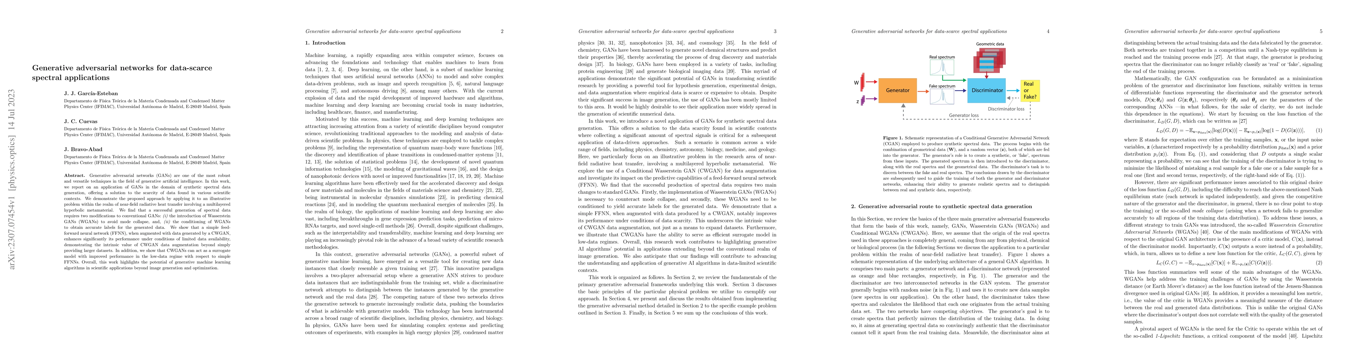 Thumbnail for Generative adversarial networks for data-scarce spectral applications
