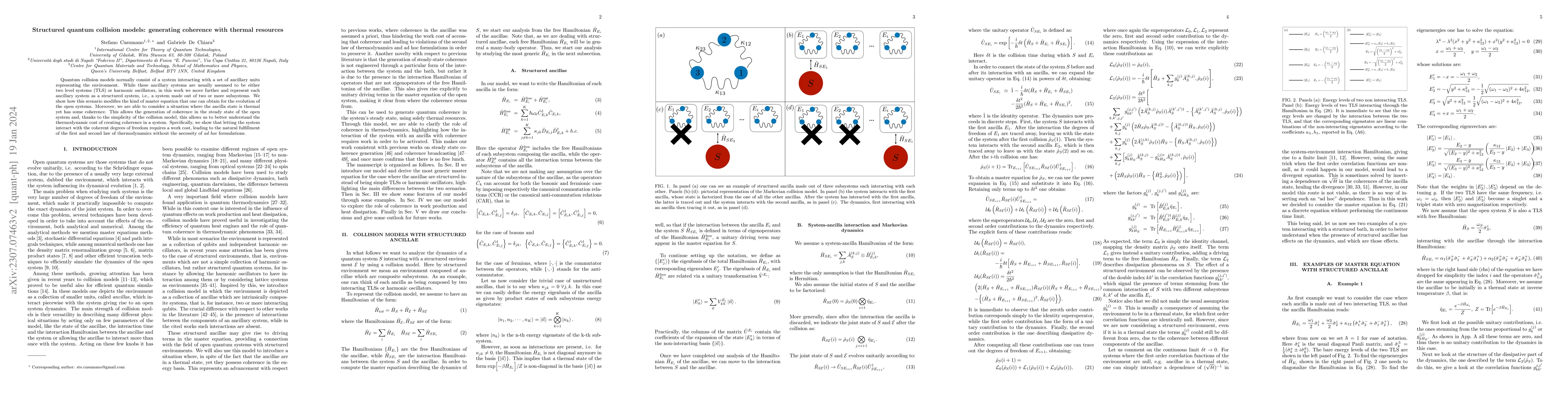 Thumbnail for Structured quantum collision models: generating coherence with thermal
  resources