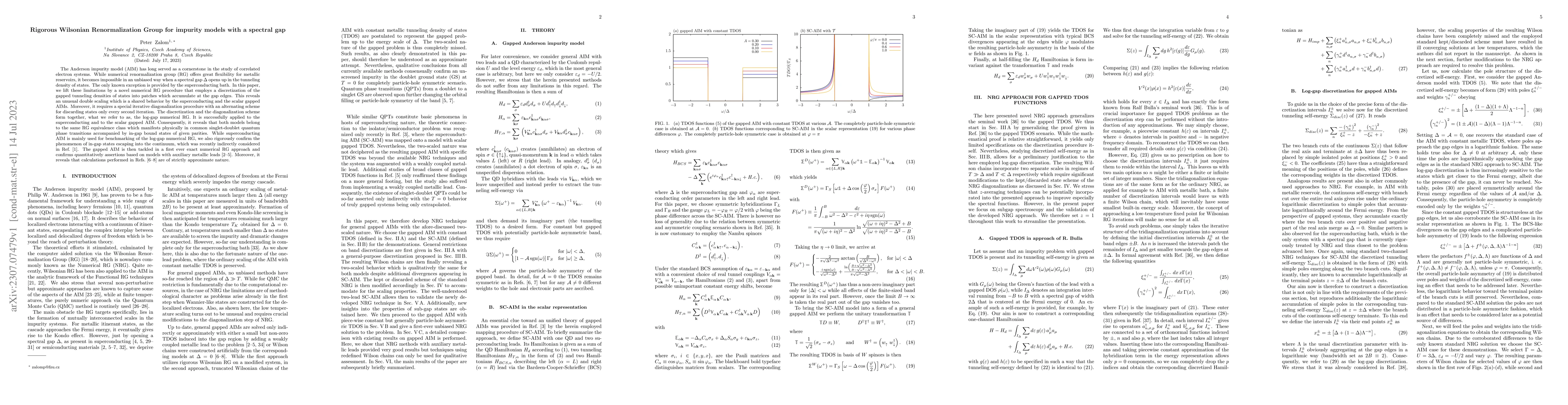 Thumbnail for Rigorous Wilsonian Renormalization Group for impurity models with a
  spectral gap