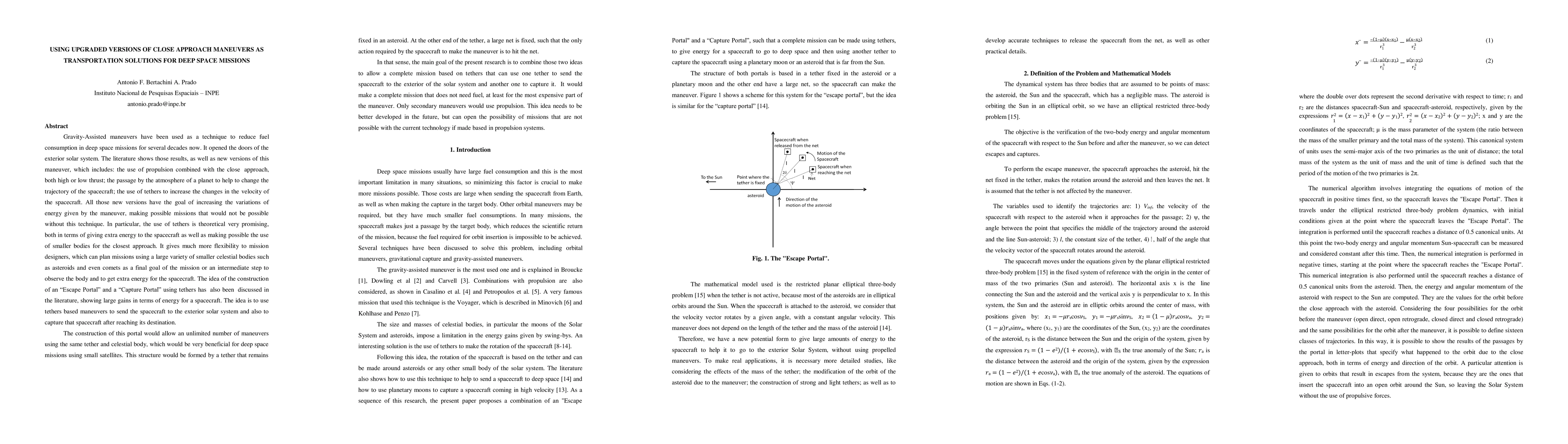 Thumbnail for Using Upgraded Versions Of Close Approach Maneuvers As Transportation
  Solutions For Deep Space Missions