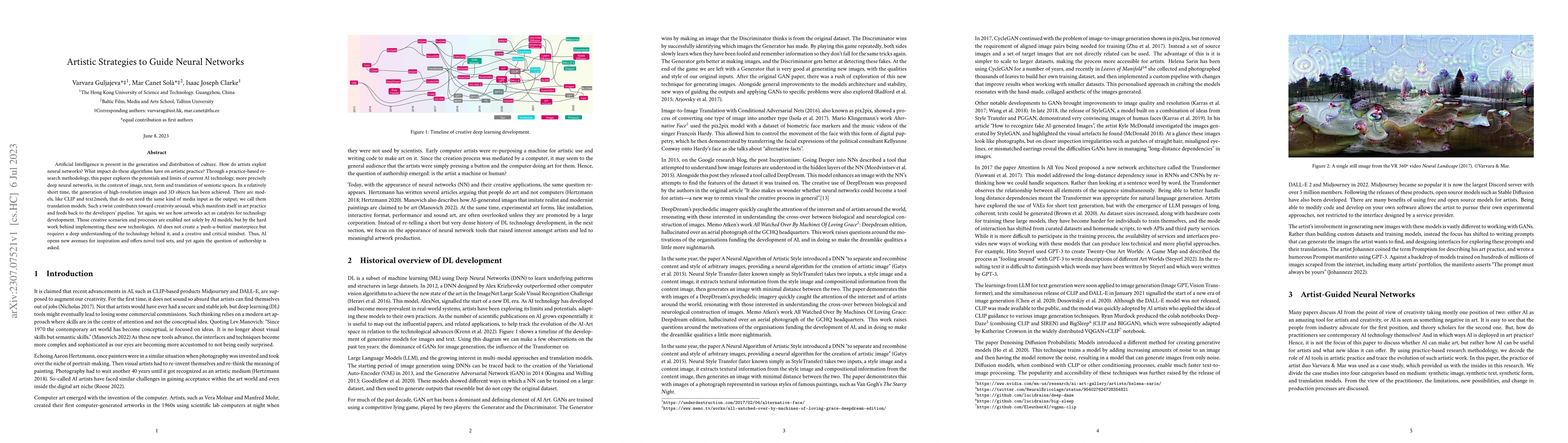 Thumbnail for Artistic Strategies to Guide Neural Networks