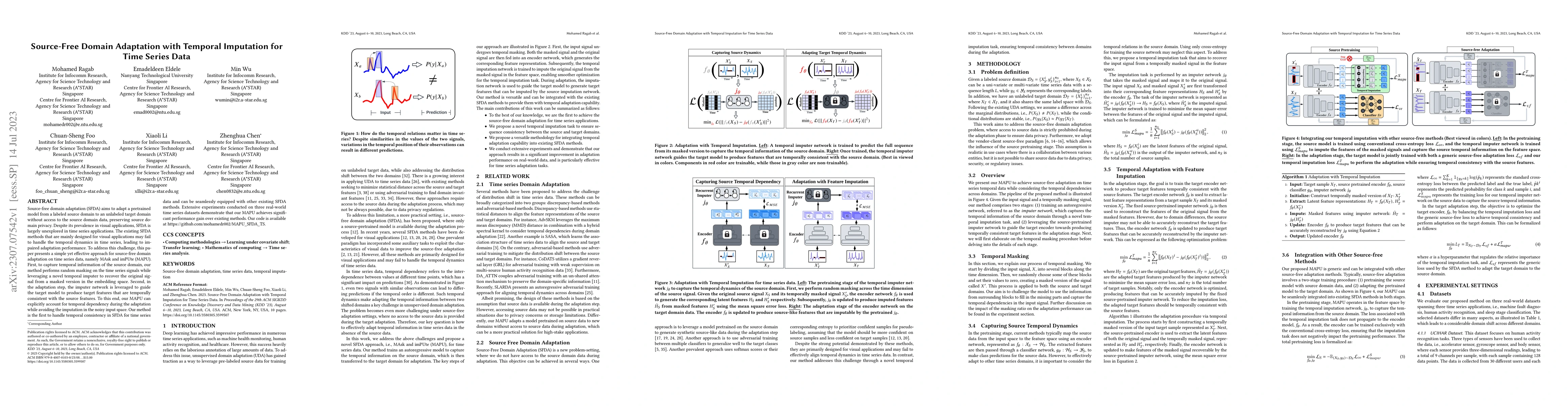 Thumbnail for Source-Free Domain Adaptation with Temporal Imputation for Time Series
  Data