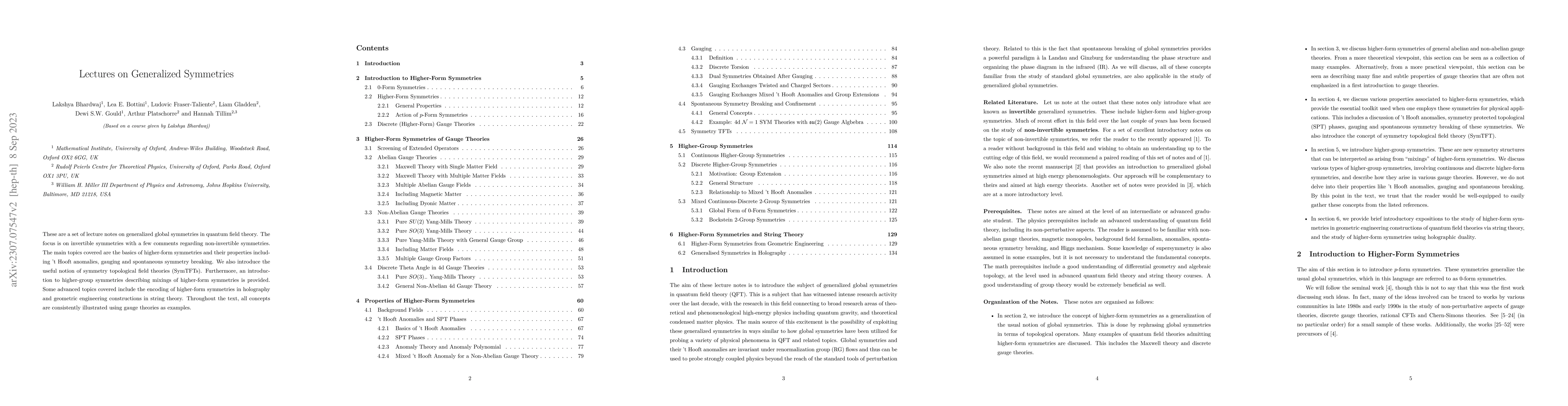 Thumbnail for Lectures on Generalized Symmetries