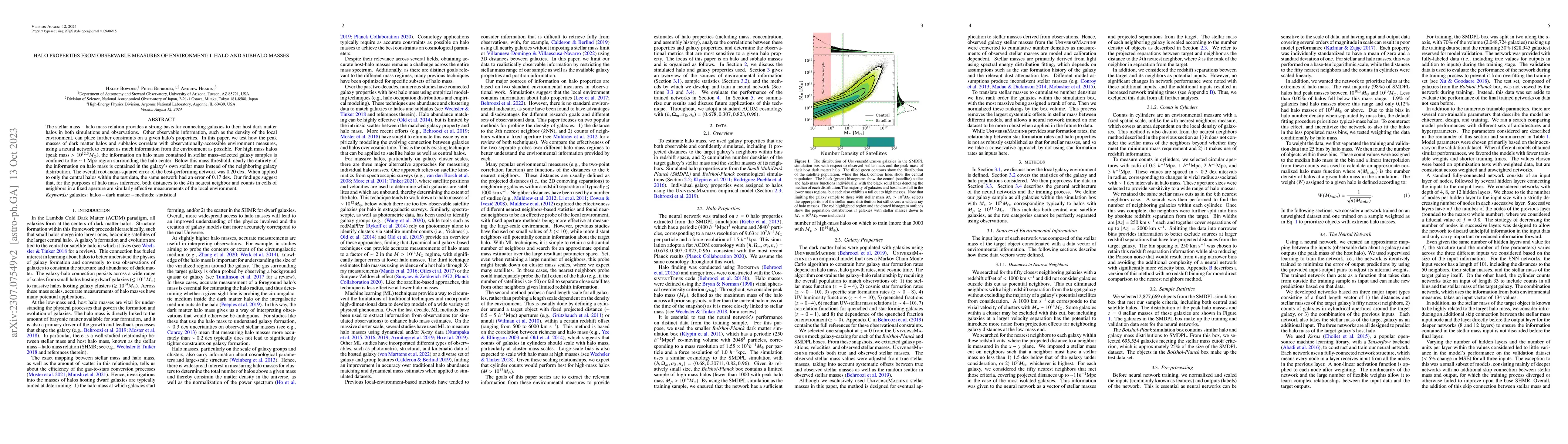 Thumbnail for Halo Properties from Observable Measures of Environment: I. Halo and
  Subhalo Masses