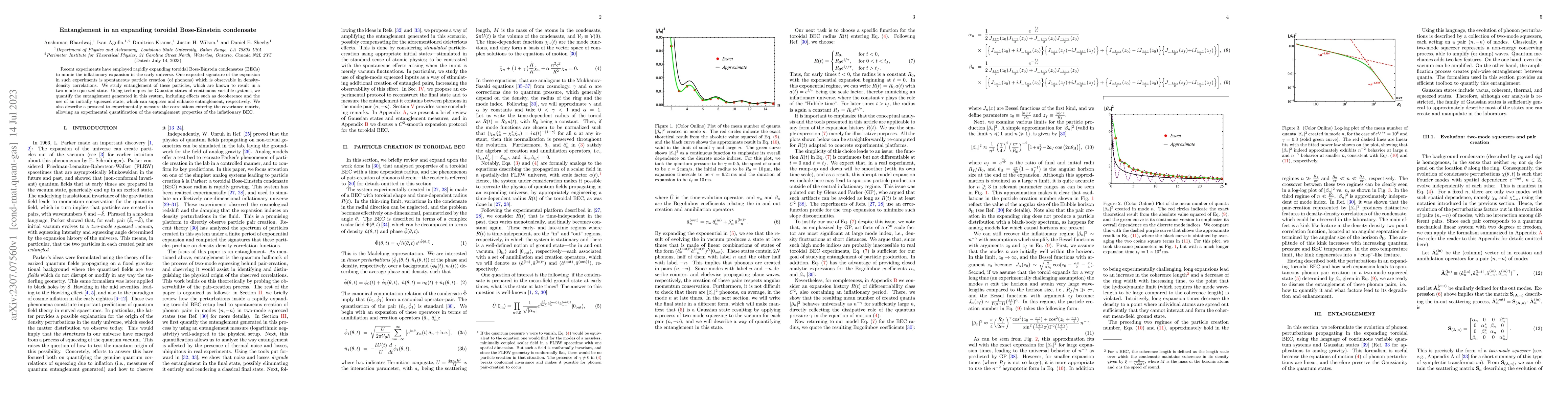 Thumbnail for Entanglement in an expanding toroidal Bose-Einstein condensate