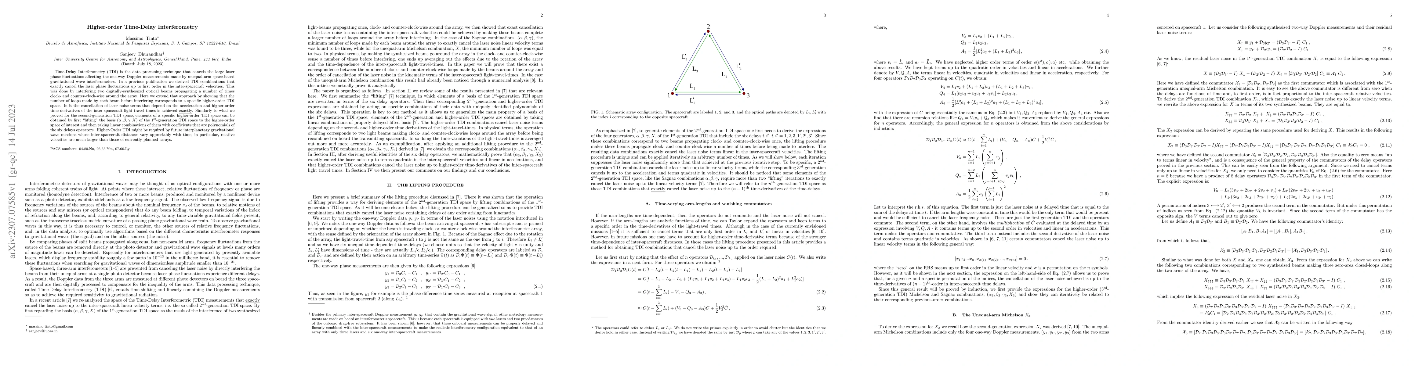 Thumbnail for Higher-order Time-Delay Interferometry