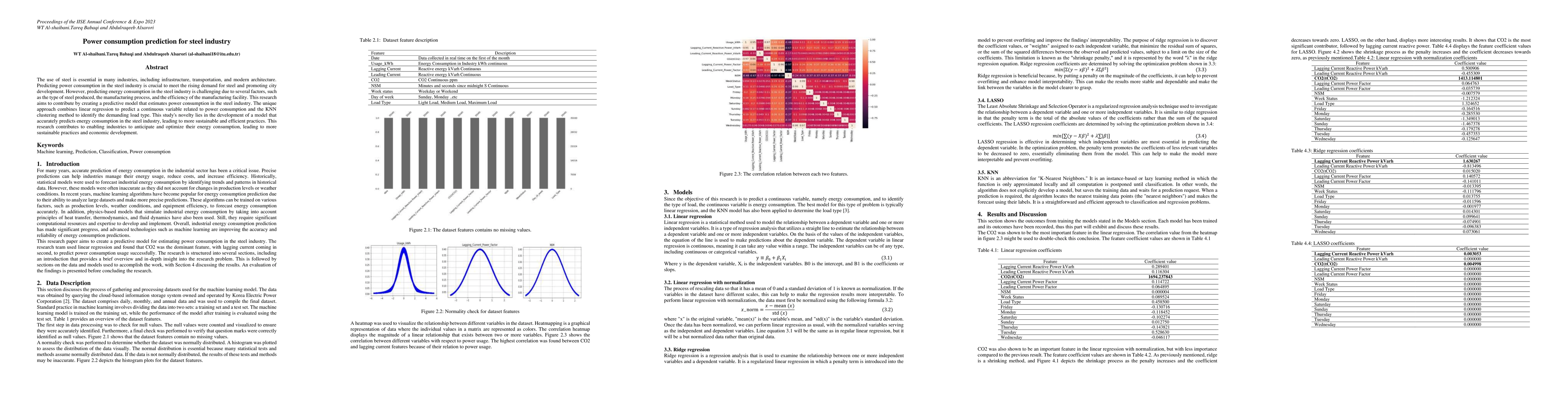 Thumbnail for Power consumption prediction for steel industry