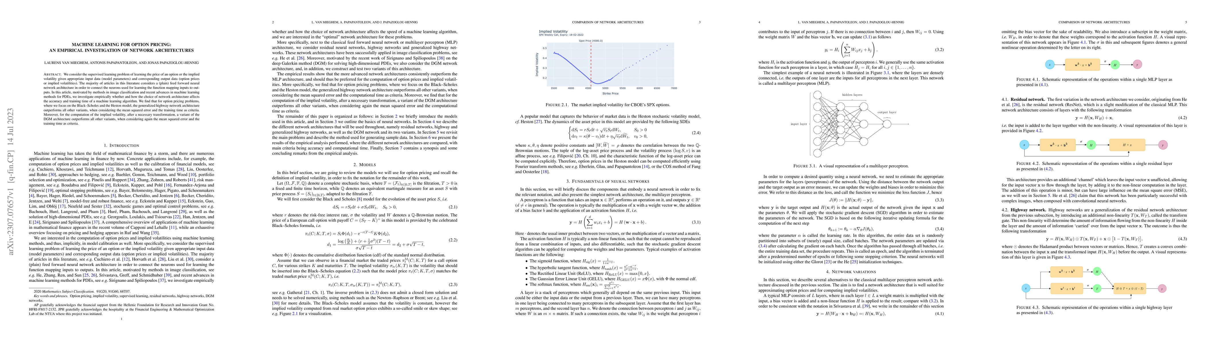 Thumbnail for Machine learning for option pricing: an empirical investigation of
  network architectures