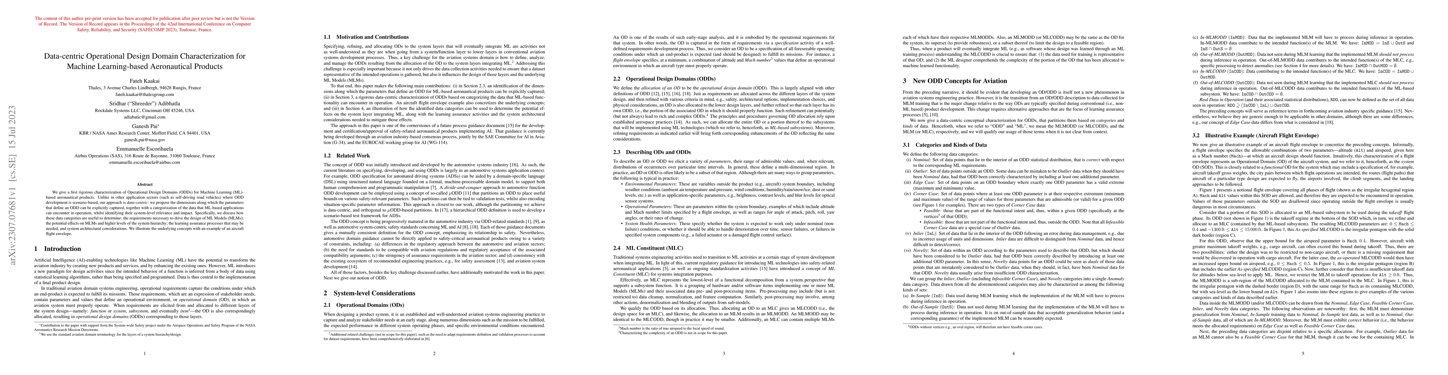 Thumbnail for Data-centric Operational Design Domain Characterization for Machine
  Learning-based Aeronautical Products