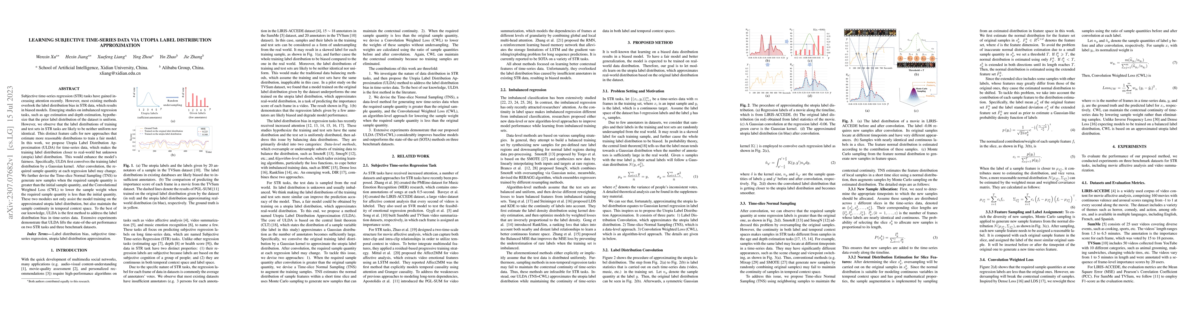 Thumbnail for Learning Subjective Time-Series Data via Utopia Label Distribution
  Approximation