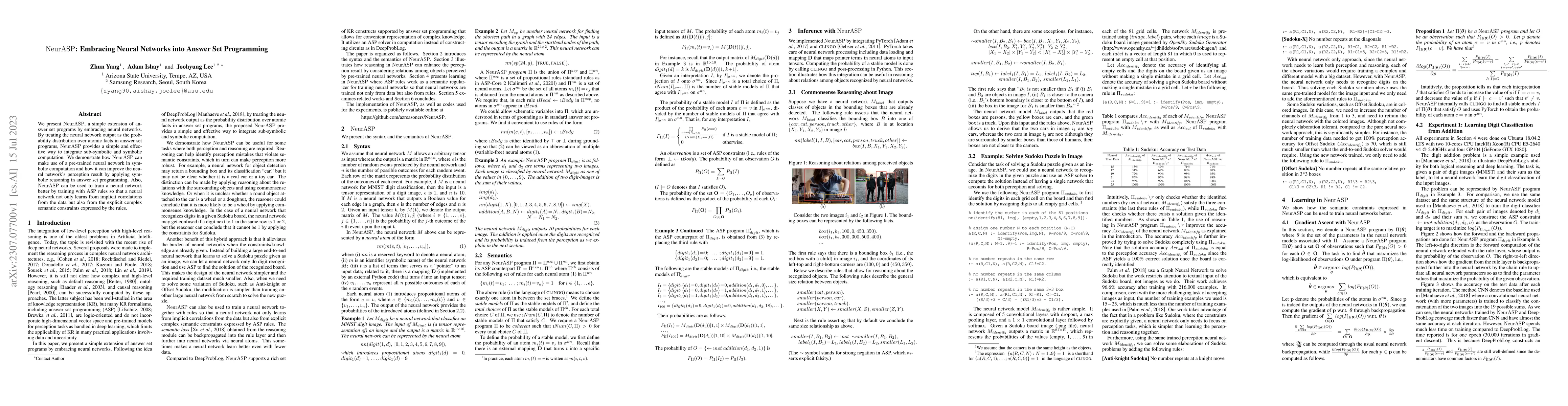 Thumbnail for NeurASP: Embracing Neural Networks into Answer Set Programming