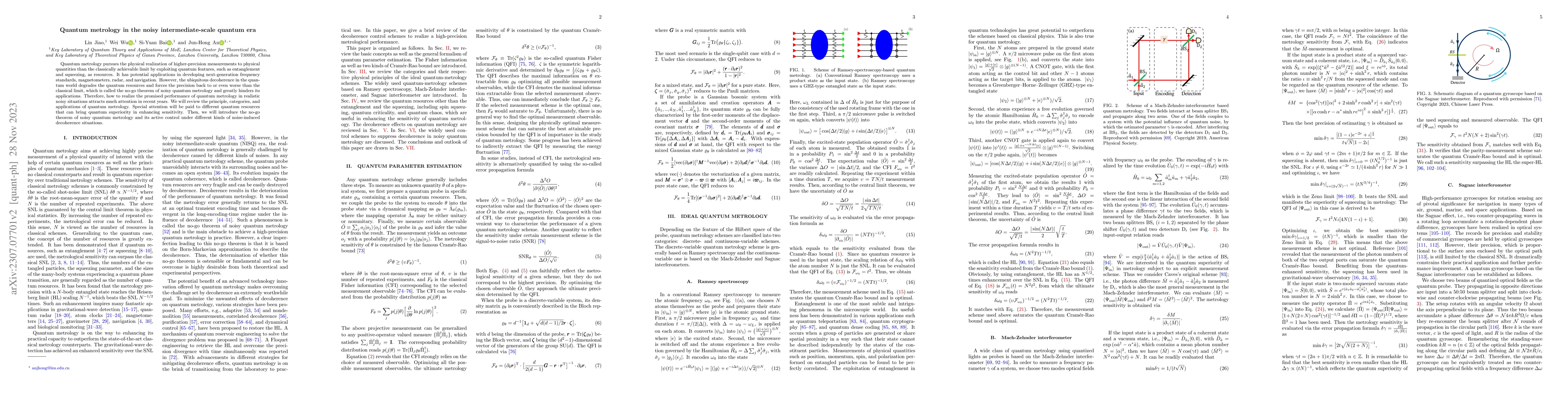 Thumbnail for Quantum metrology in the noisy intermediate-scale quantum era