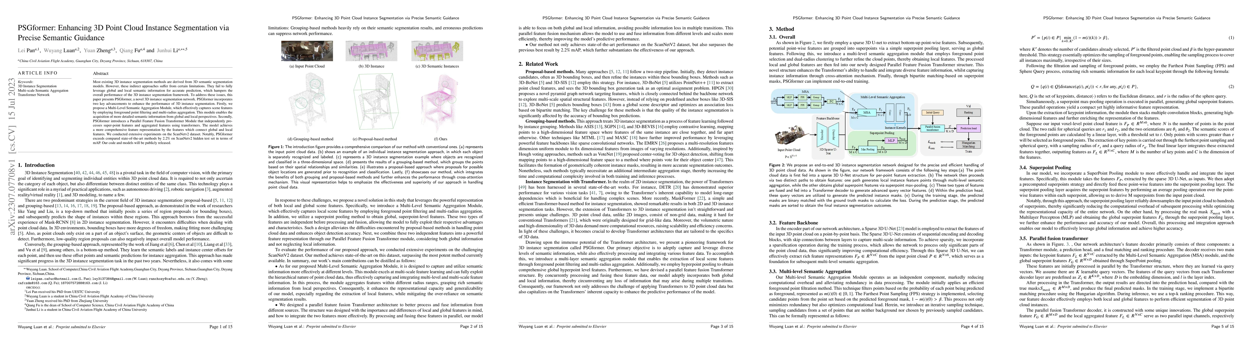 Thumbnail for PSGformer: Enhancing 3D Point Cloud Instance Segmentation via Precise
  Semantic Guidance