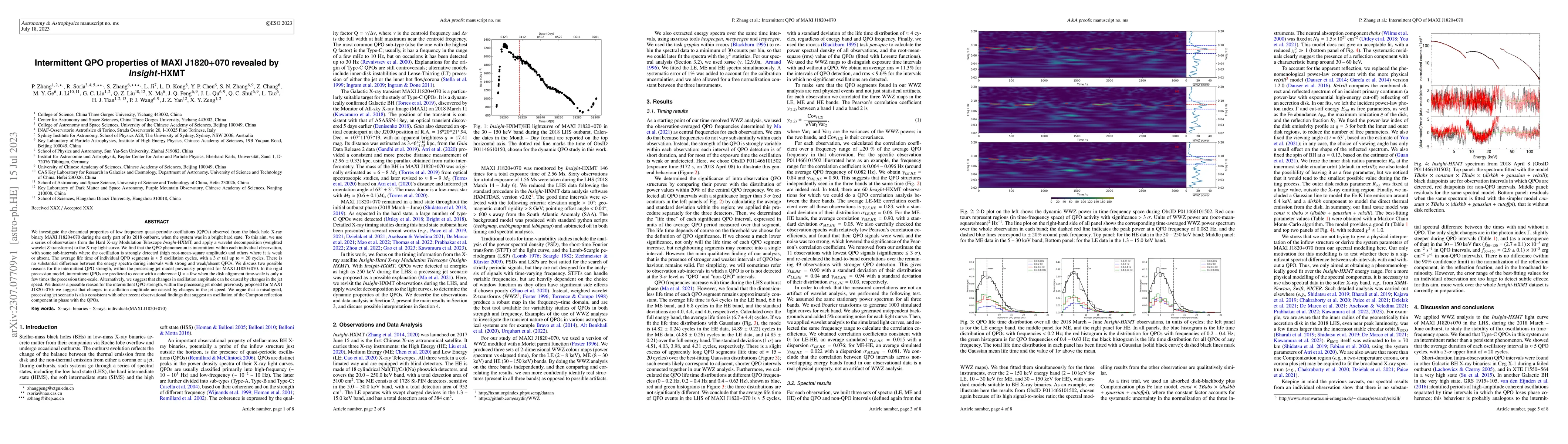 Thumbnail for Intermittent QPO properties of MAXI J1820+070 revealed by Insight-HXMT