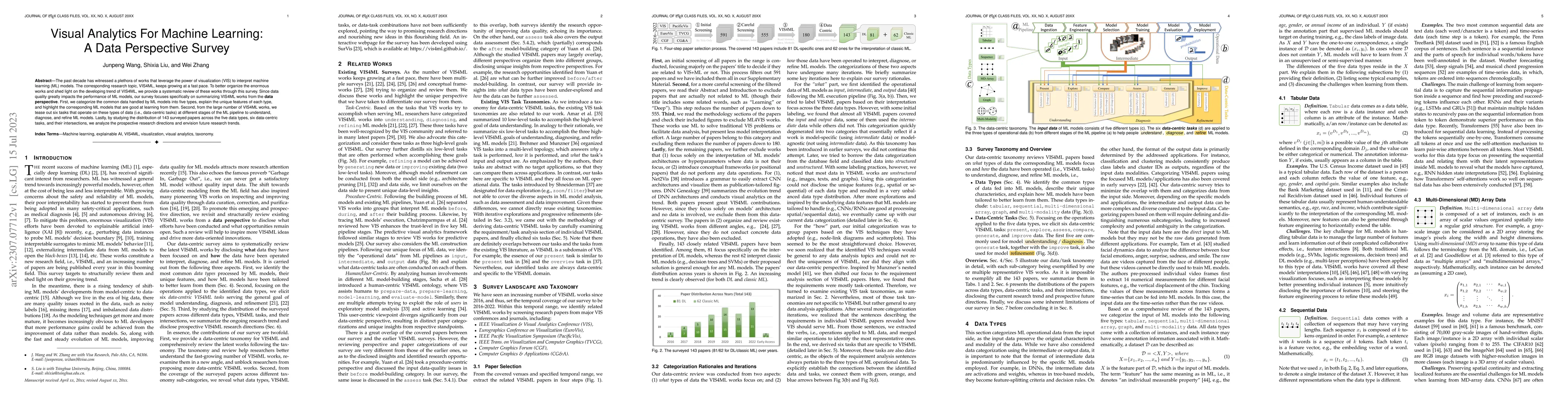 Thumbnail for Visual Analytics For Machine Learning: A Data Perspective Survey