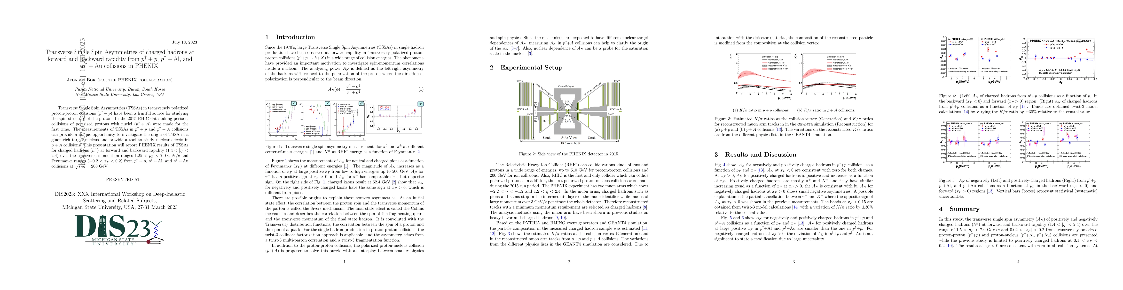 Thumbnail for Transverse Single Spin Asymmetries of charged hadrons at forward and
  backward rapidity from $p^{\uparrow}+p$, $p^{\uparrow}+\mathrm{Al}$, and
  $p^{\uparrow}+\mathrm{Au}$ collisions in PHENIX