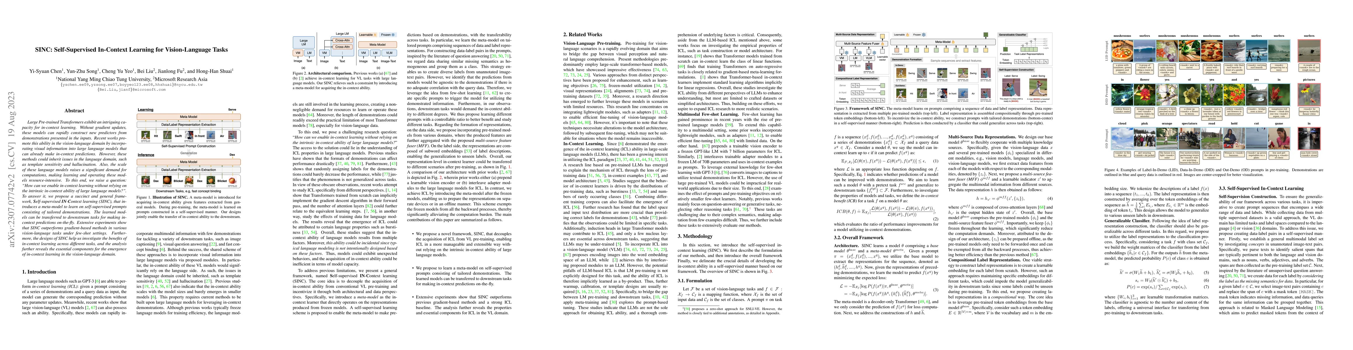 Thumbnail for SINC: Self-Supervised In-Context Learning for Vision-Language Tasks