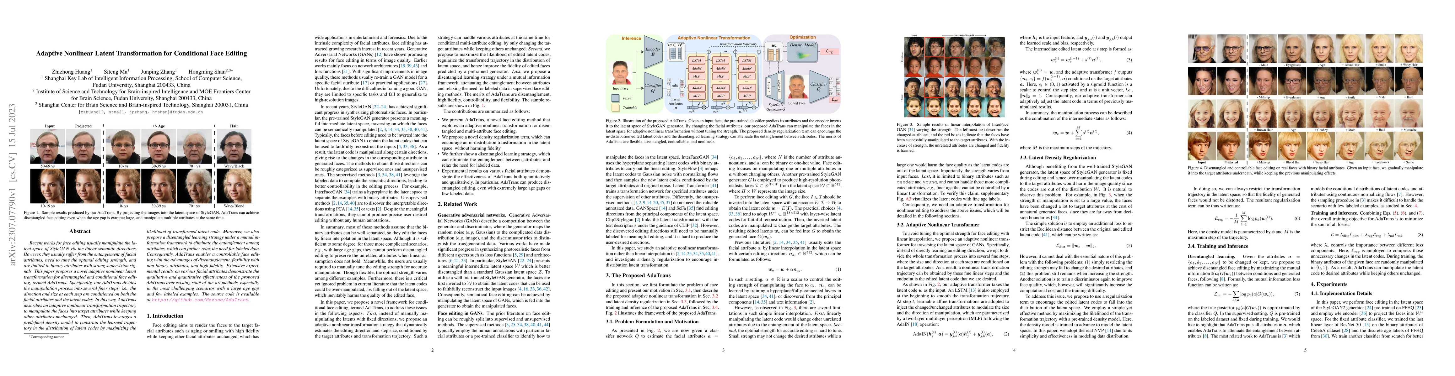 Thumbnail for Adaptive Nonlinear Latent Transformation for Conditional Face Editing