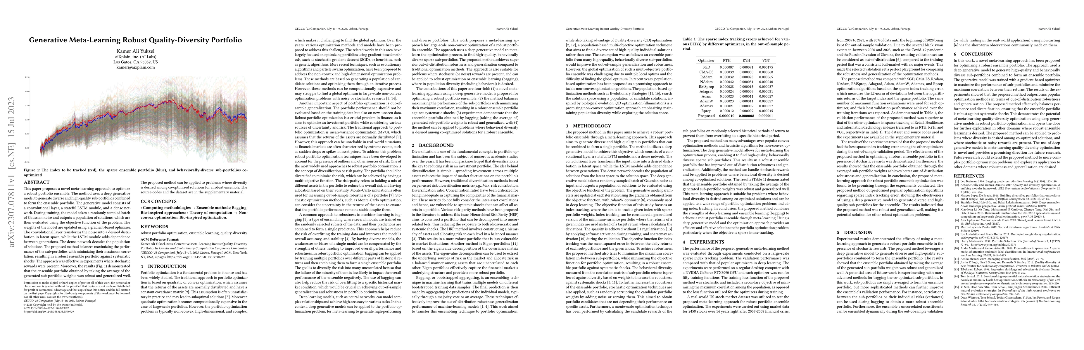 Thumbnail for Generative Meta-Learning Robust Quality-Diversity Portfolio