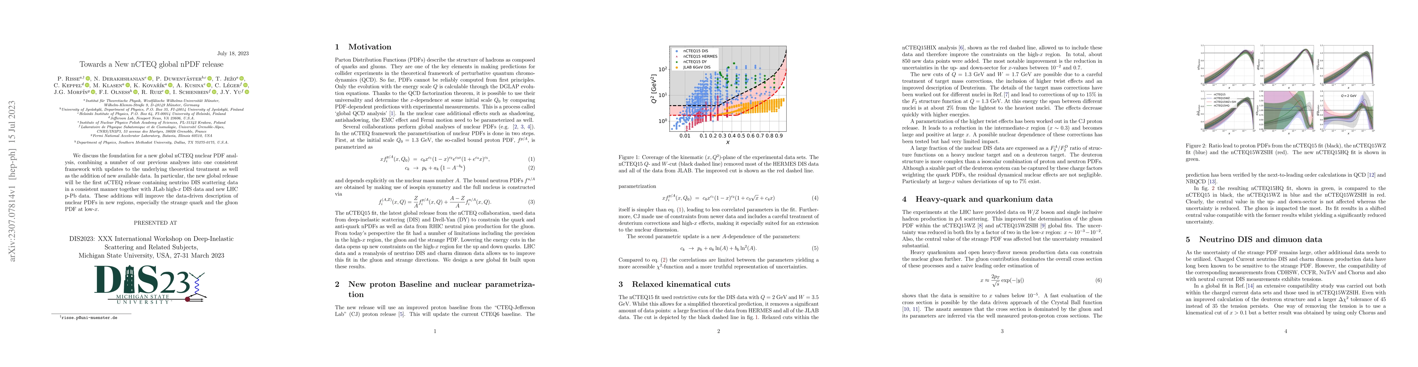 Thumbnail for Towards a New nCTEQ global nPDF release