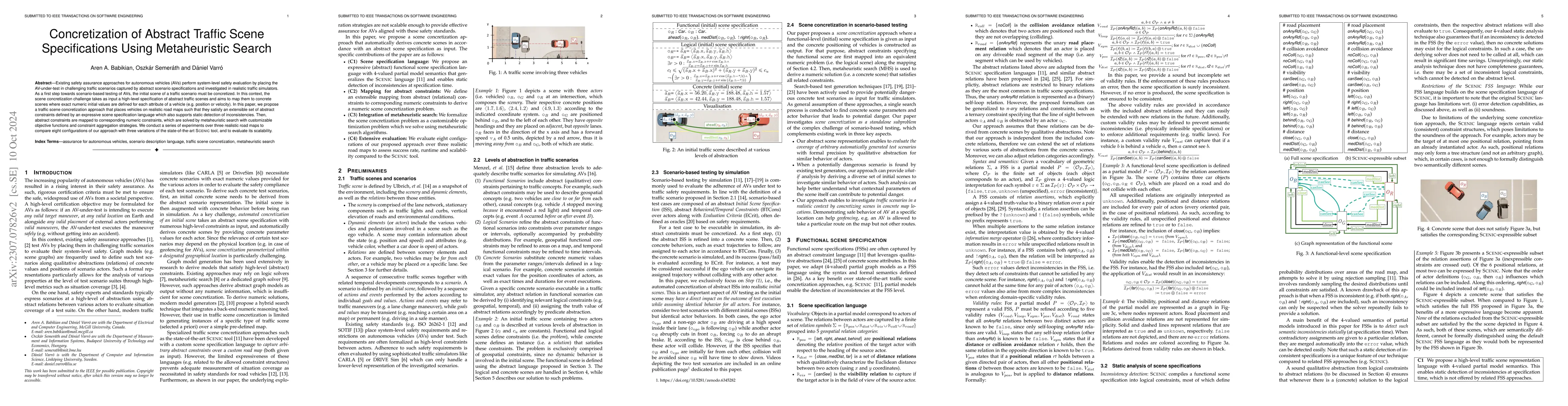 Thumbnail for Concretization of Abstract Traffic Scene Specifications Using
  Metaheuristic Search