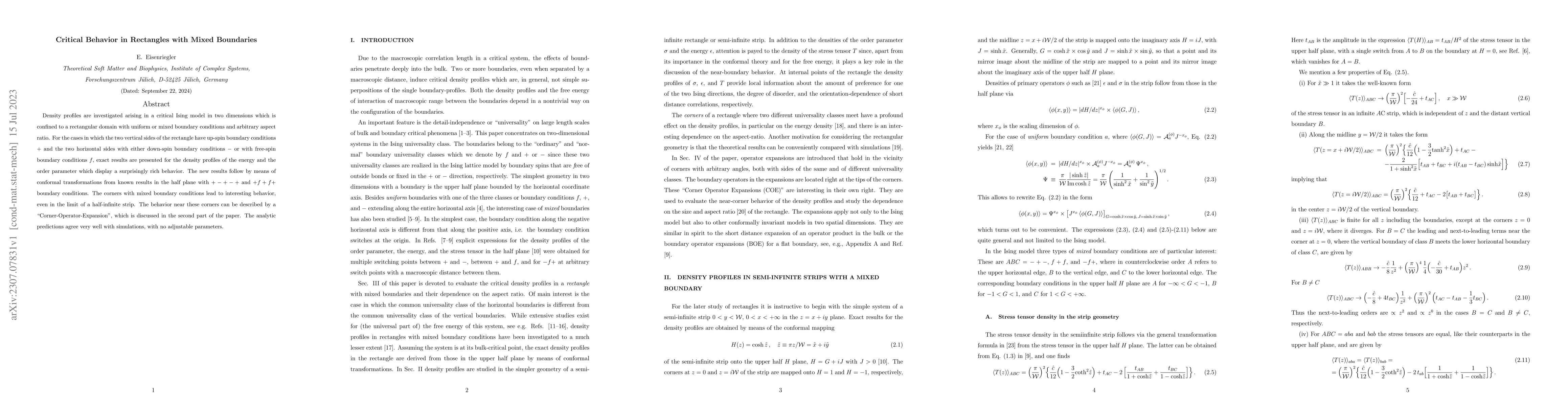 Thumbnail for Critical Behavior in Rectangles with Mixed Boundaries