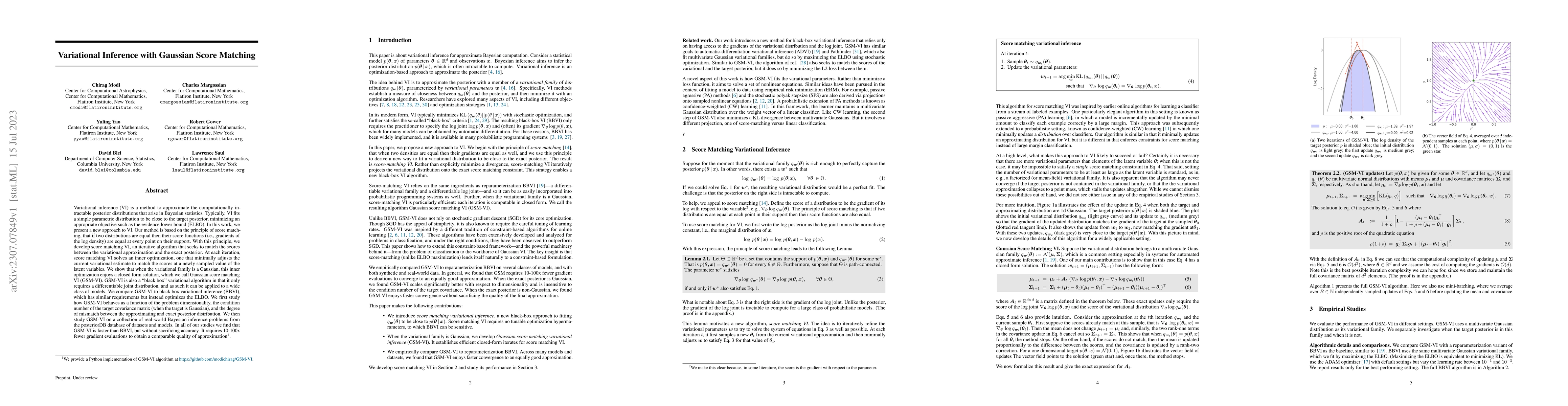 Thumbnail for Variational Inference with Gaussian Score Matching