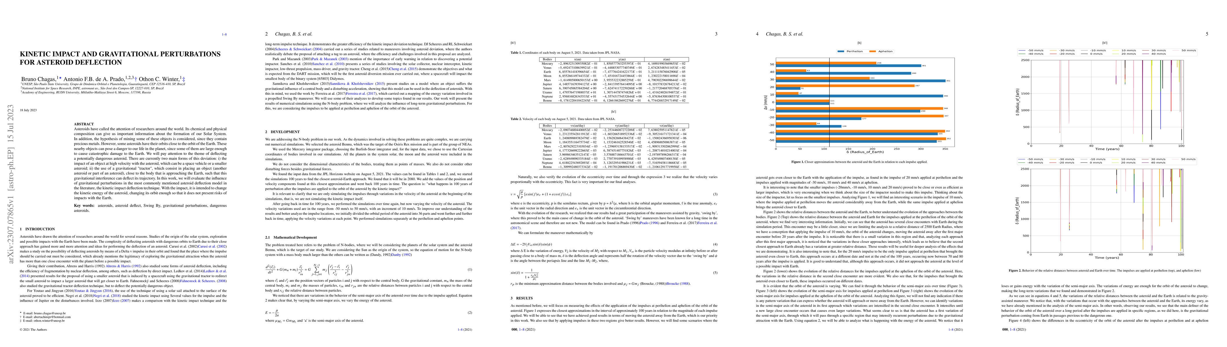 Thumbnail for kinetic impact and gravitational perturbations for asteroid deflection