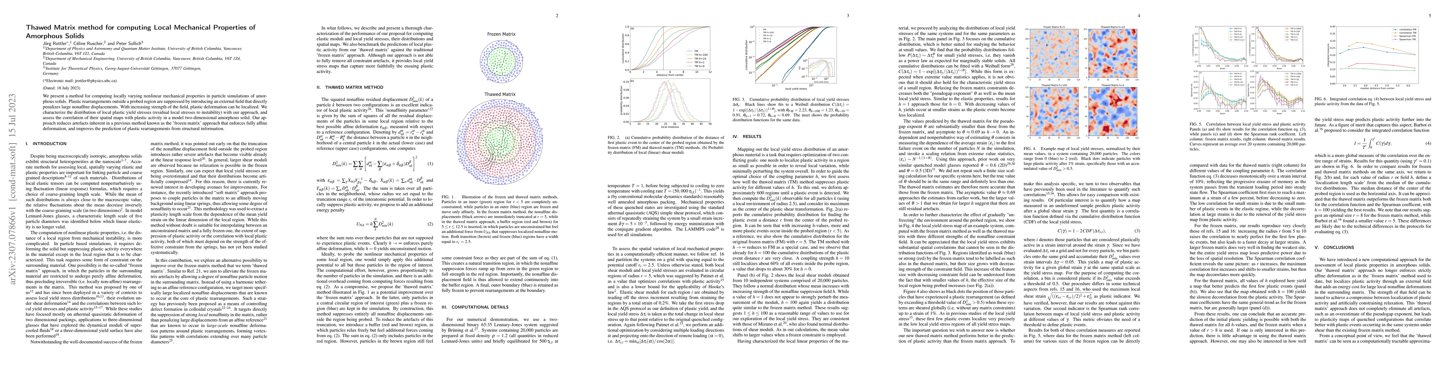 Thumbnail for Thawed Matrix method for computing Local Mechanical Properties of
  Amorphous Solids