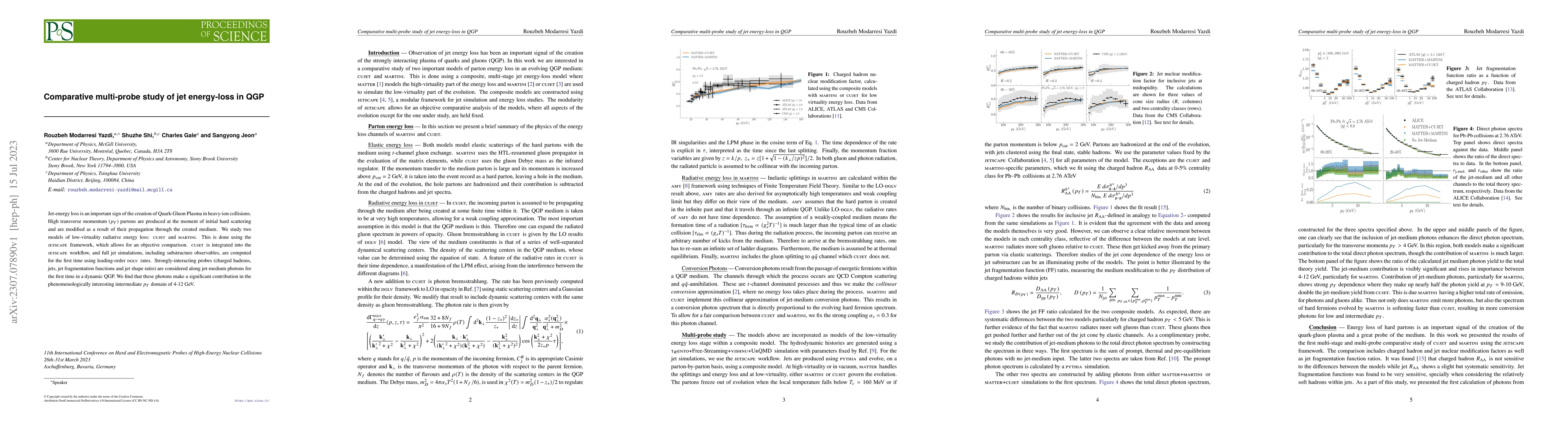 Thumbnail for Comparative multi-probe study of jet energy-loss in QGP